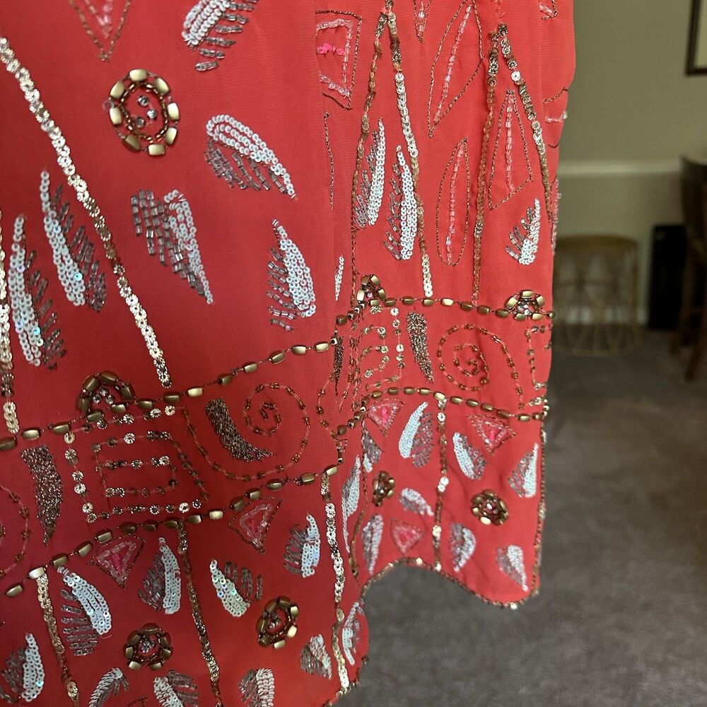 Free People Secret Garden Embellished Large Sequin Dress Size Small EXCELLENT! - Picture 7 of 13